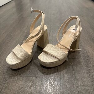 Marc Fisher Tan Platform Sandals